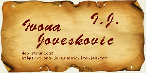 Ivona Jovešković vizit kartica